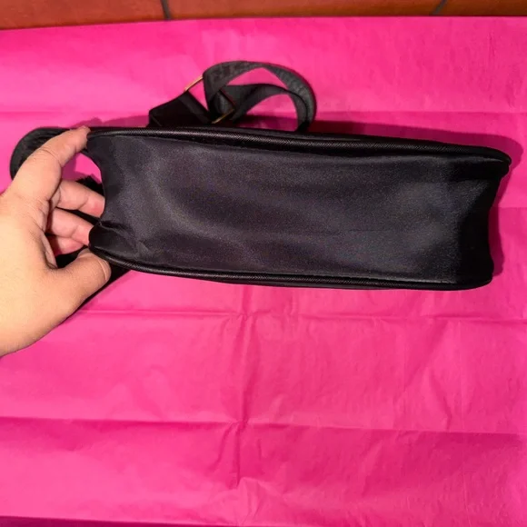 Nylon Valentino Orlandi Black and Gold Crossbody Bag - Picture 4 of 6